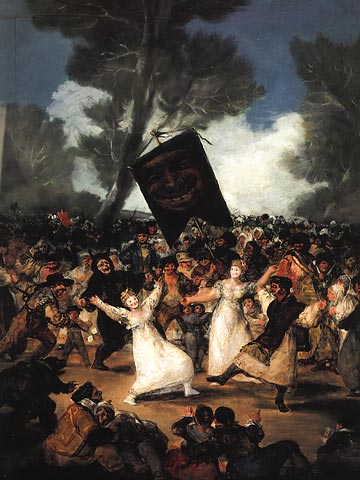 Sardinens begravning, olja, F de Goya ca 1815