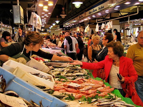 Fiskmarknad i Palma de Mallorca